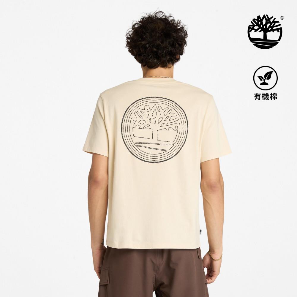 Timberland 男款象牙色休閒短袖T恤|A5MRAEFL