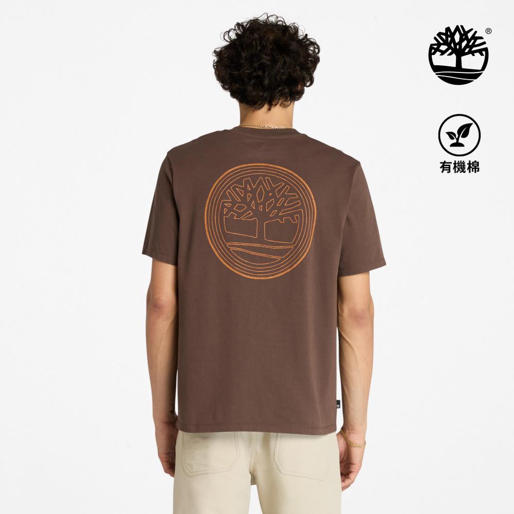 Timberland 男款深棕色休閒短袖T恤|A5MRA243