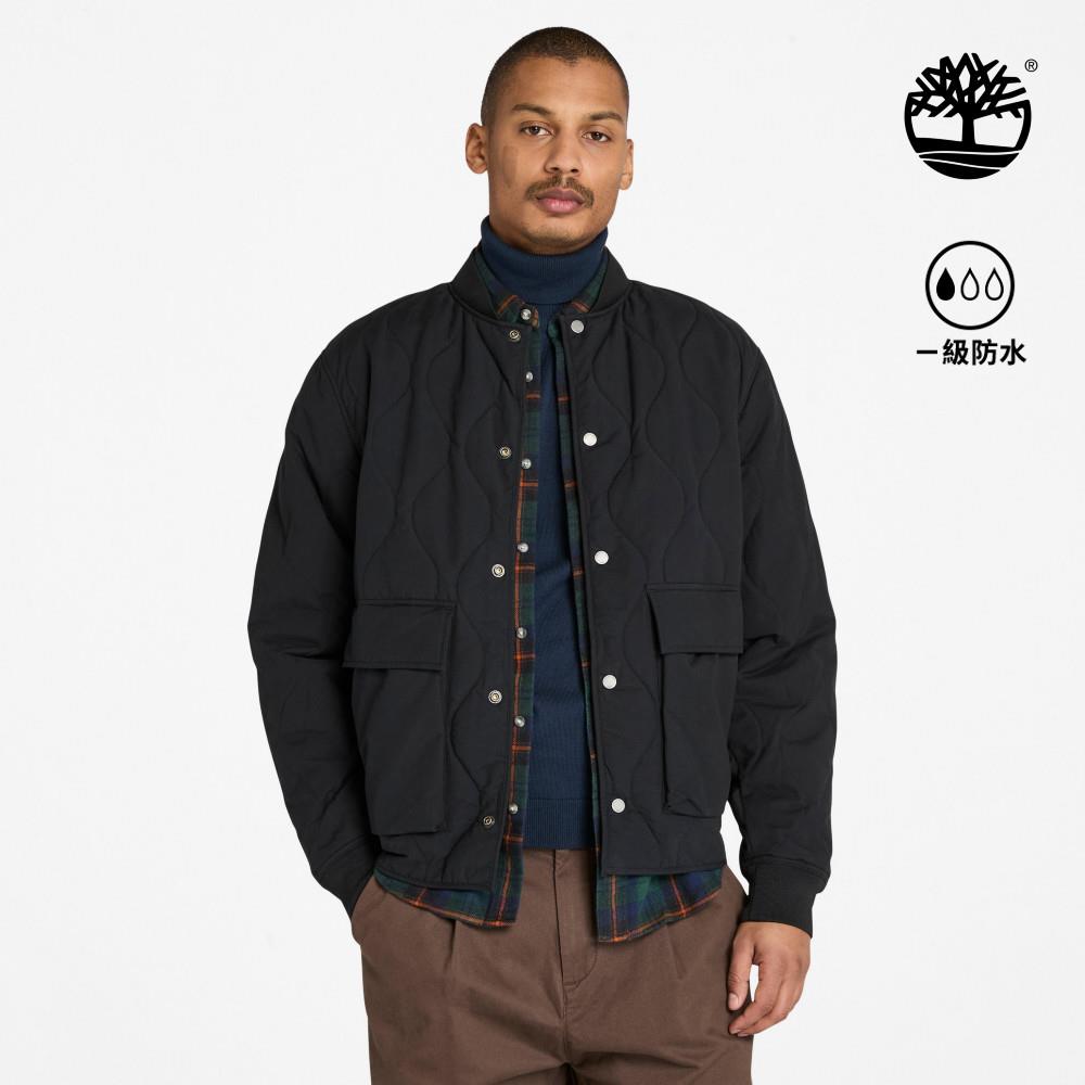 Timberland 男款黑色絎縫外套|A6N3Y001