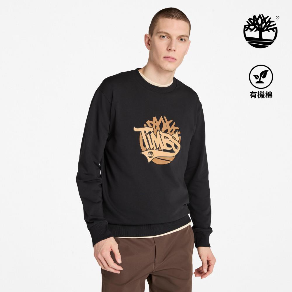Timberland 男款黑色休閒圓領上衣|A6NM7001
