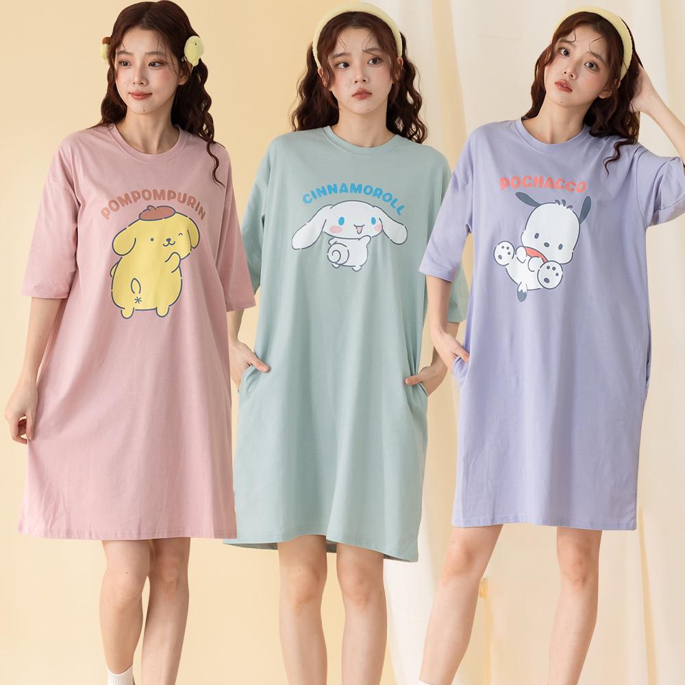 天藍小舖-三麗鷗俏皮狗狗好朋友居家服/長版上衣-共3色-$490【A28280433】