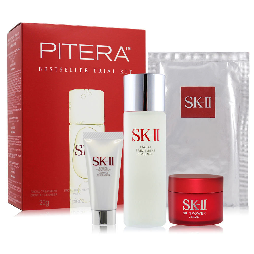 【SK-II】體驗組-新版-國際航空版([青春露75ml 洗面乳20g 活膚霜15g 面膜])