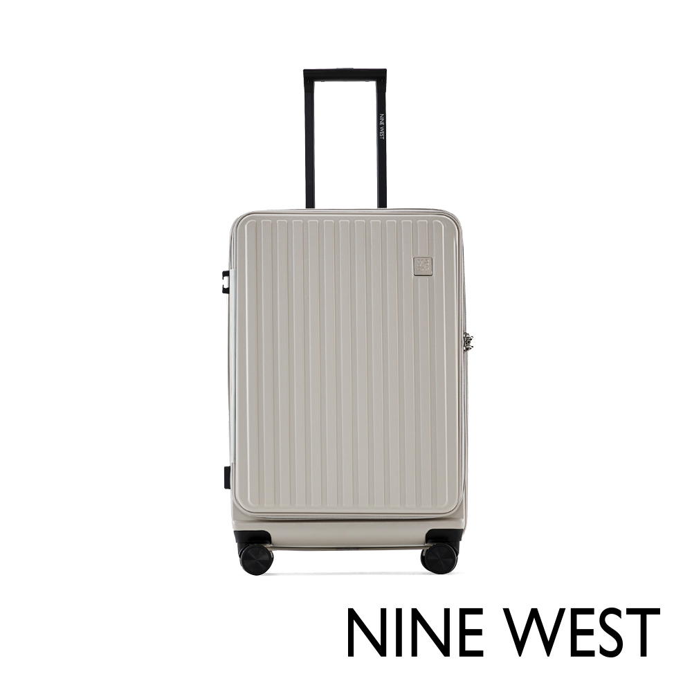 【NINE WEST】直條28吋前開式旅行箱-米色(NW3126828-16(KK))