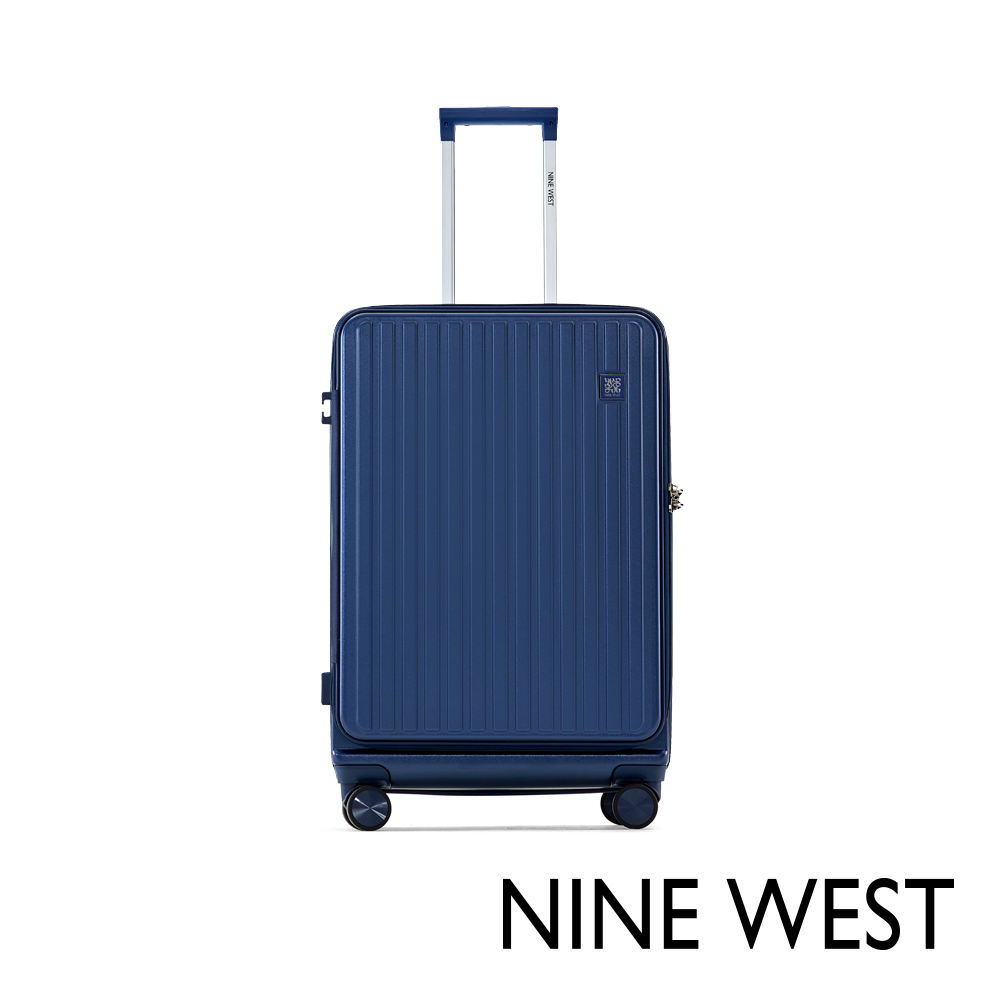 【NINE WEST】直條28吋前開式旅行箱-藍色(NW3126828-08(DB))