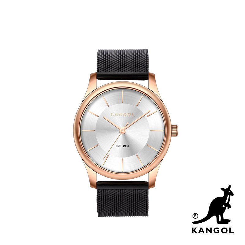 【KANGOL】經典簡約米蘭錶-玫瑰金(KG71138-06Y)