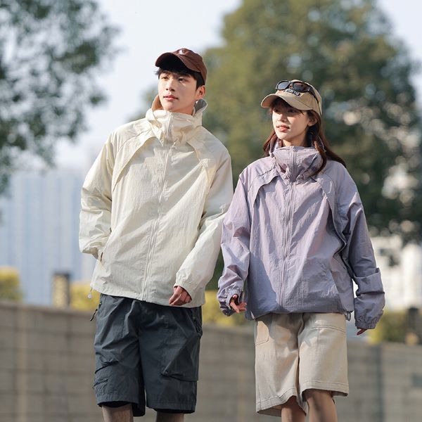涼感防風防曬外套 防曬衣 薄款 冰絲涼感衣 情侶外套 運動外套 防風外套 抗UV【NZJK2502】