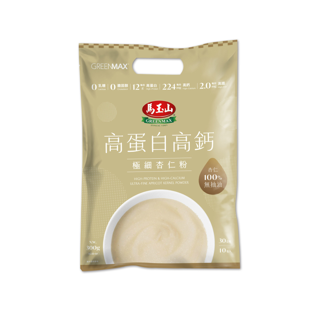 【馬玉山】高蛋白高鈣極細杏仁粉(30g×10包/袋)