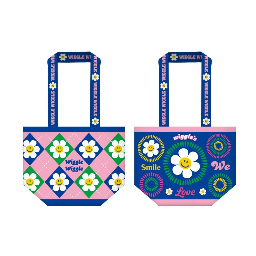 【Wiggle】好心情購物袋-微笑小花款(1入)