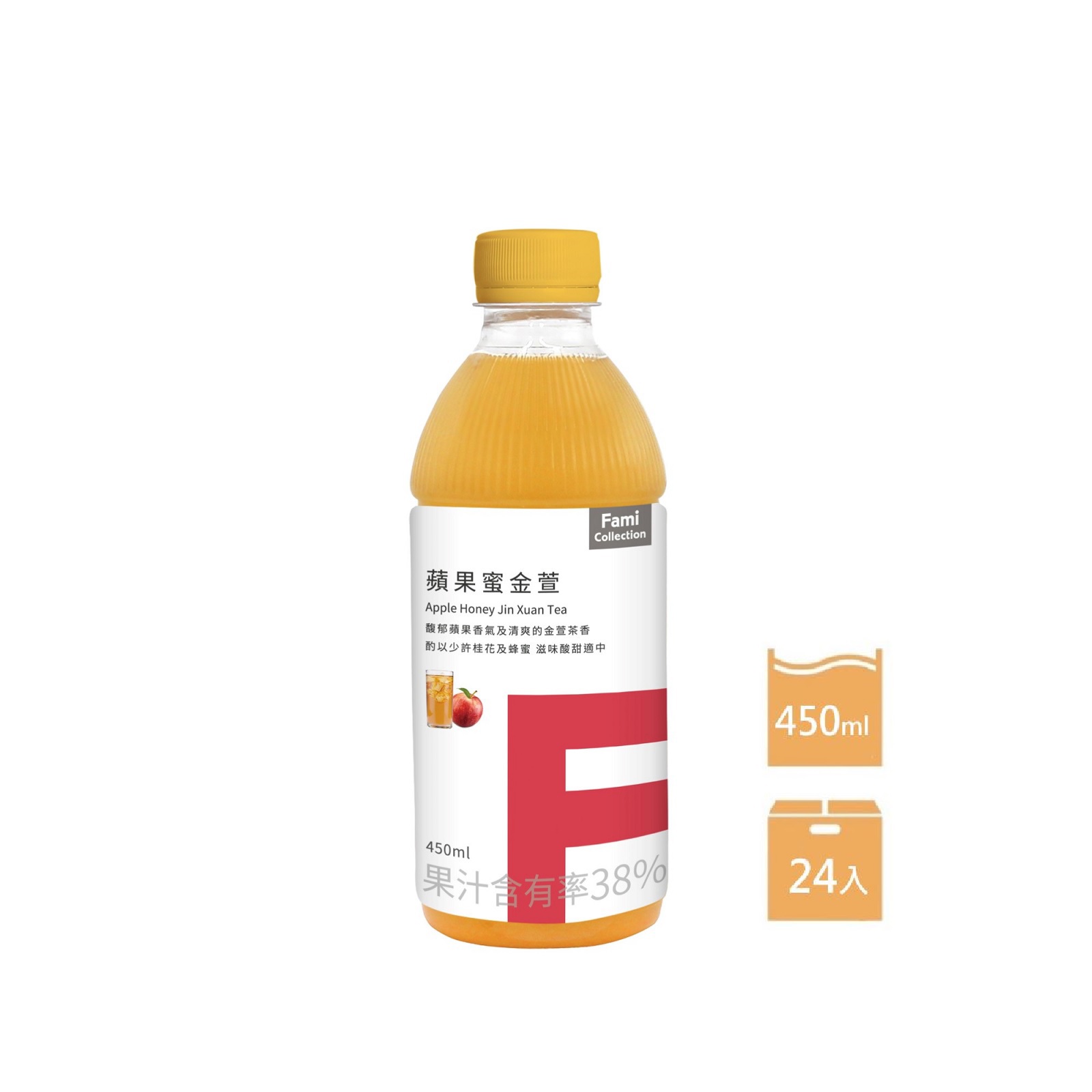【FMC】箱購FMC蘋果蜜金萱(450mlx24)(效期至2026/01/27)