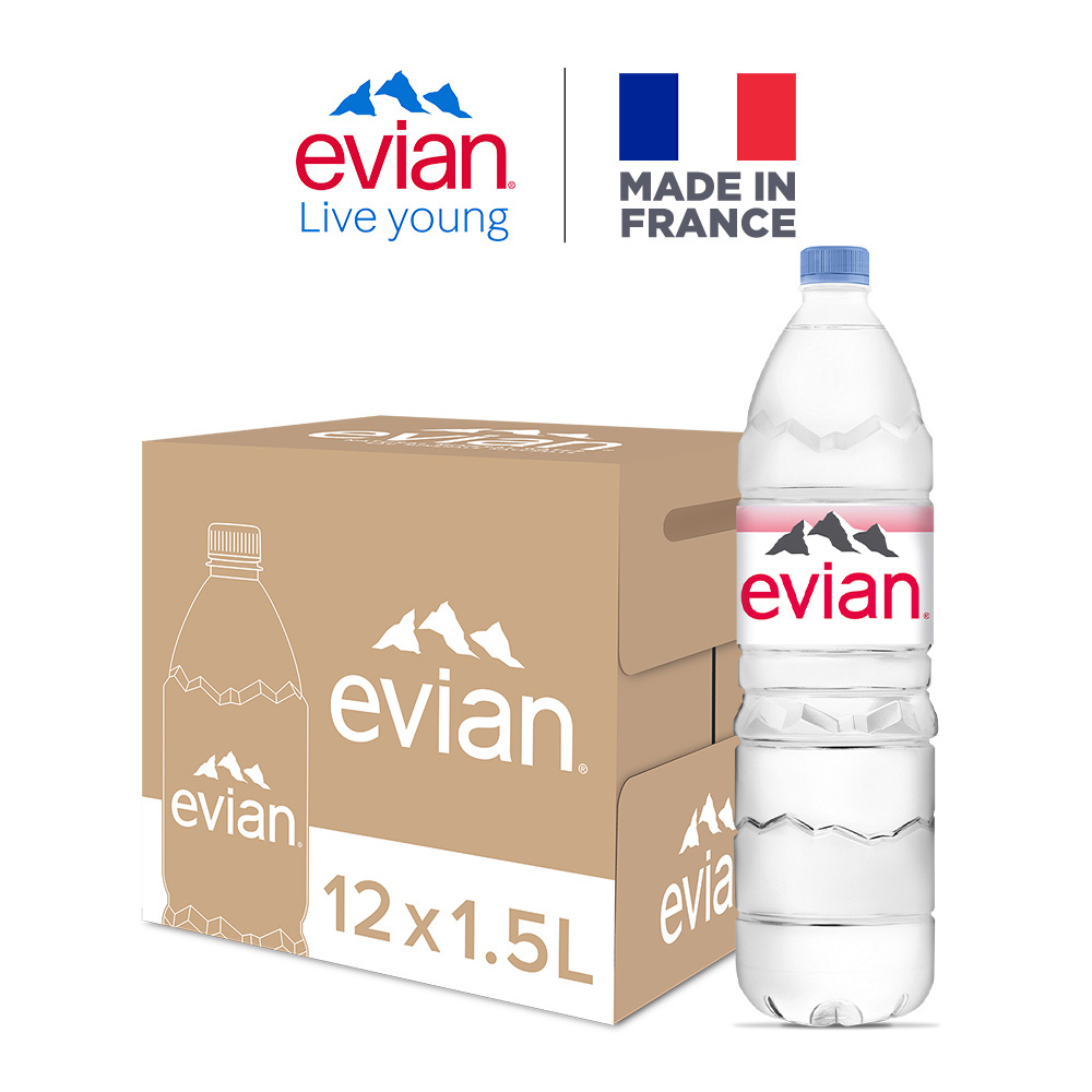 【evian依雲-宅配】箱購天然礦泉水1500ml(1500mlx12)
