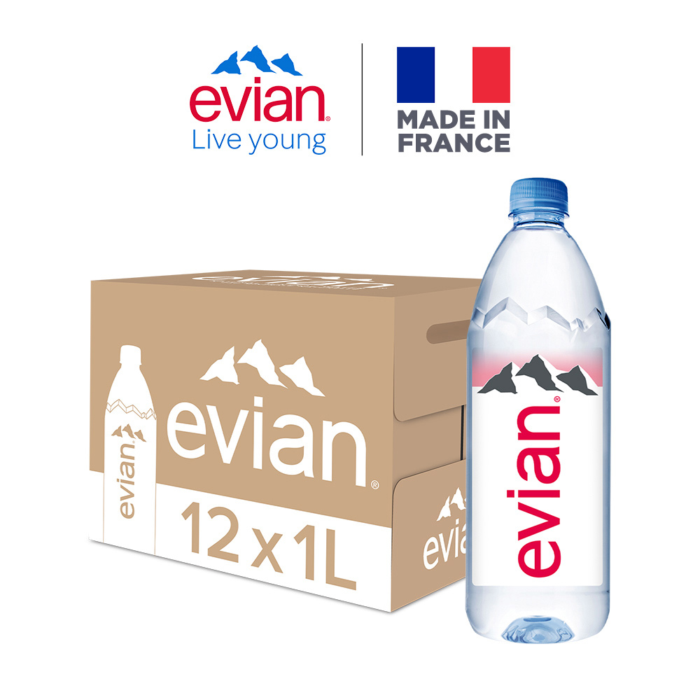 【evian依雲-宅配】箱購天然礦泉水1000ml(1000mlx12)