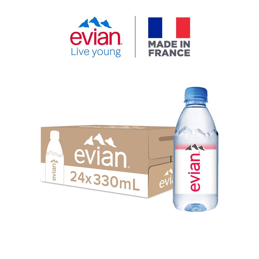 【evian依雲-宅配】箱購天然礦泉水330ml(330mlx24)
