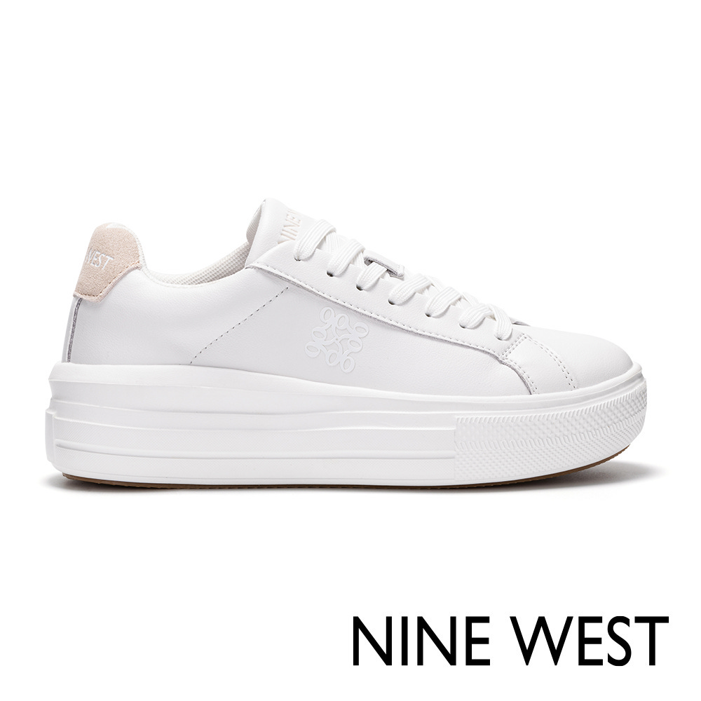 【NINE WEST】真皮超輕量小白鞋-粉US8.5(NW10275-PNK42)