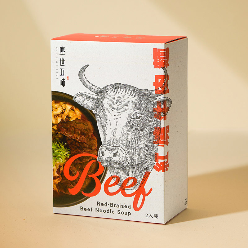 【塵世五味】紅燒牛肉麵(調理包550g 麵體80g)*2入/盒)