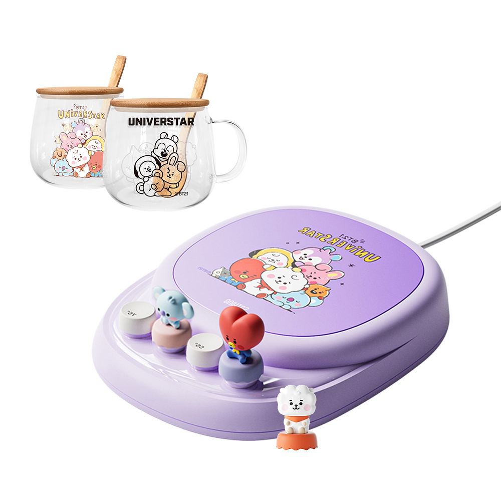 【向物】BT21恆溫暖杯墊(紫色)(送杯子套組DSHJ-BT-2206)