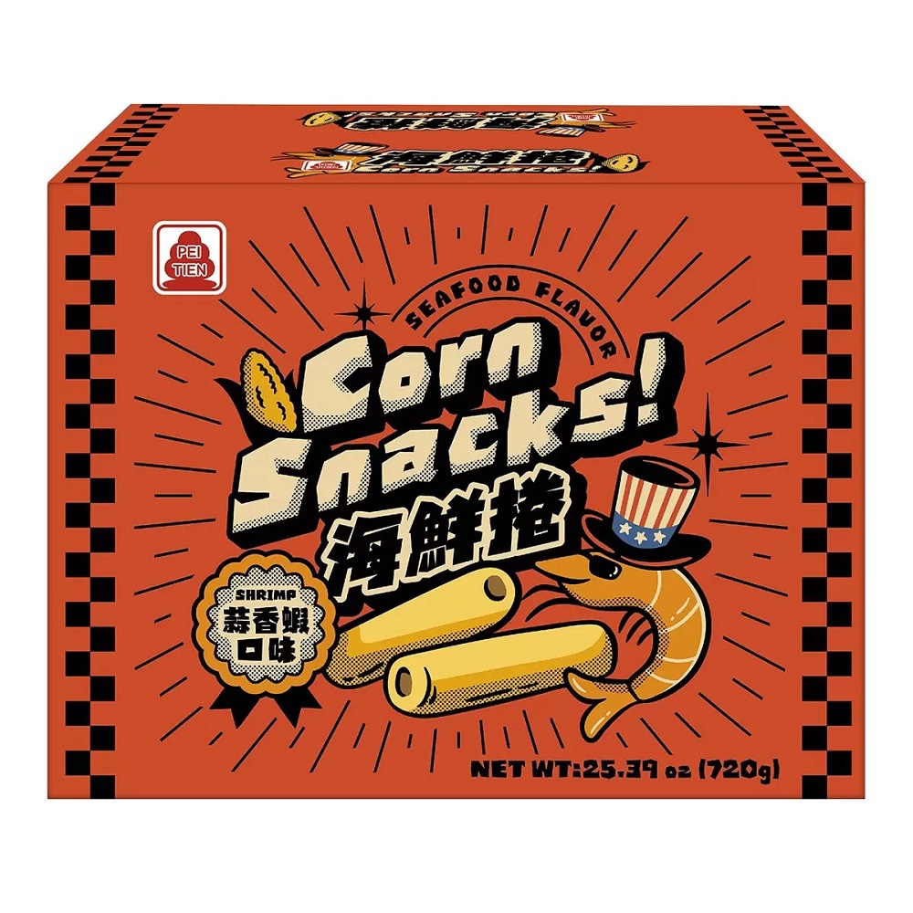 【美式賣場】北田海鮮捲蒜香蝦口味(720g*1)