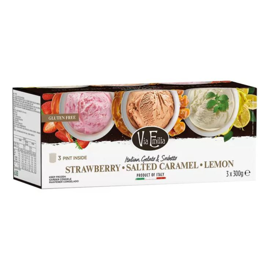 【美式賣場】綜合義式冰淇淋雪酪組(300gx3)