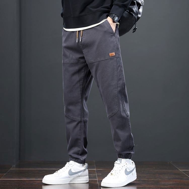 潮流百搭素色縮口長褲 縮口褲 潮流長褲 休閒長褲 男生長褲 工作褲【NZGF9611】