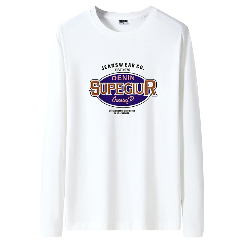 潮流美式LOGO長袖T恤 潮流上衣 男生上衣 情侶T 純棉上衣 有大尺寸 大學T【NZ6JN2585】