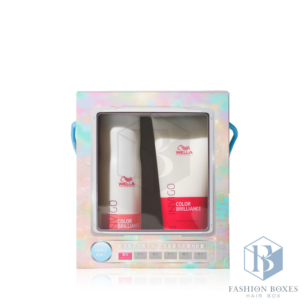 Wella 威娜 霓光幻境光站禮盒（霓光鎖色潔髮乳250ml 霓光鎖色修護乳200ml）