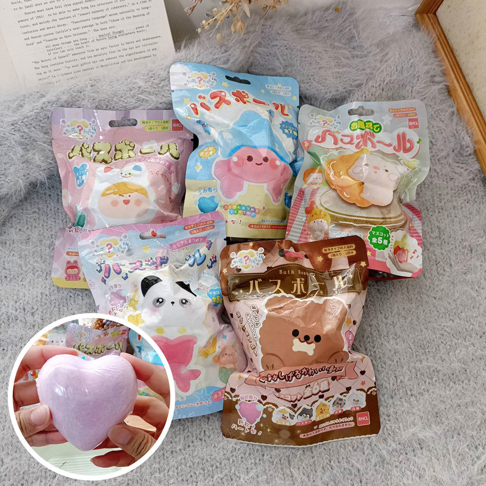 可愛動物公仔香氛沐浴球 (隨機出)