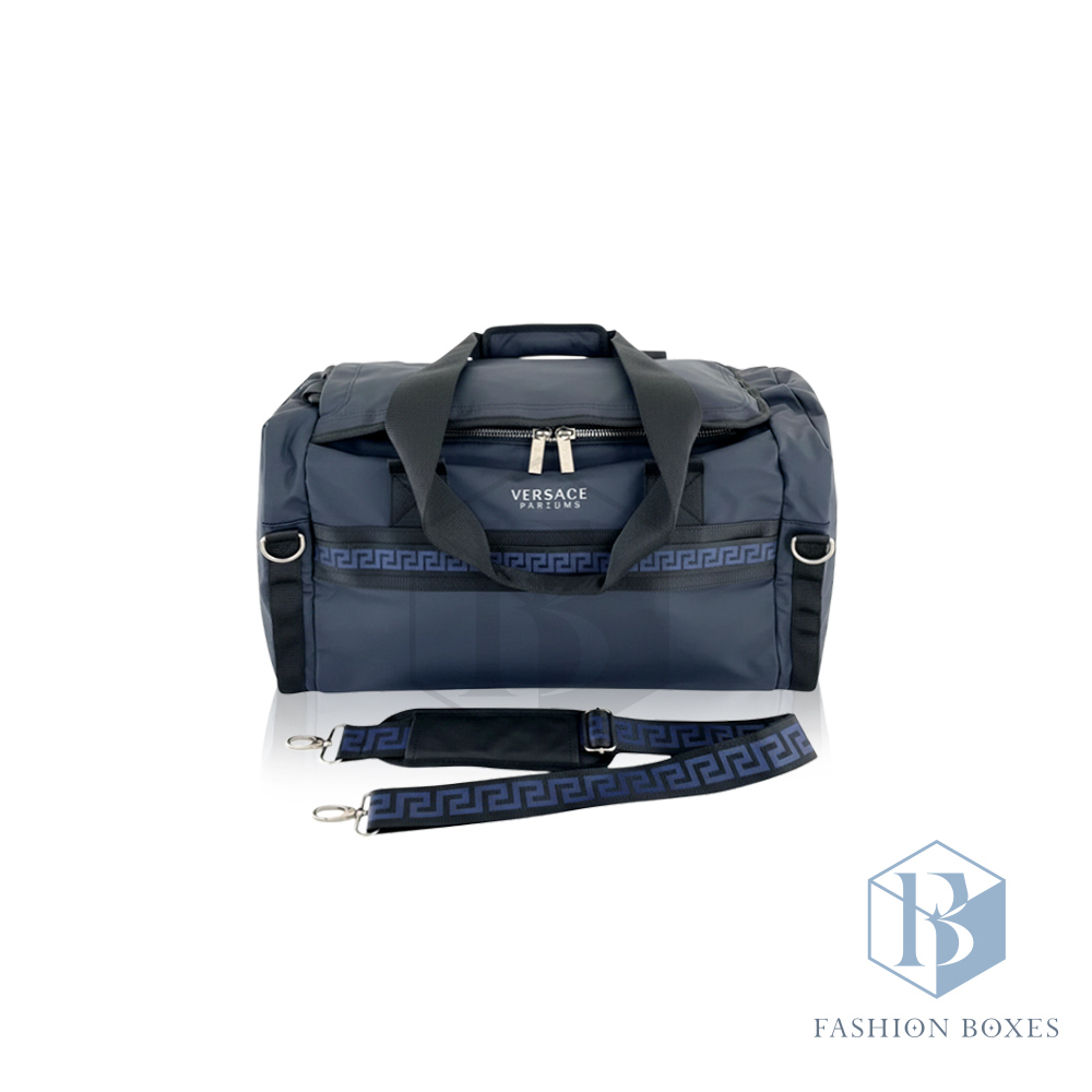 VERSACE 凡賽斯 高質藍男性防水旅行手提包