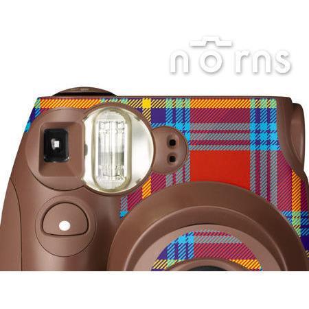 Norns  MINI7S 專用FUJIFILM日本富士原廠拍立得相機機身貼紙【Choco tartan check款】Norns