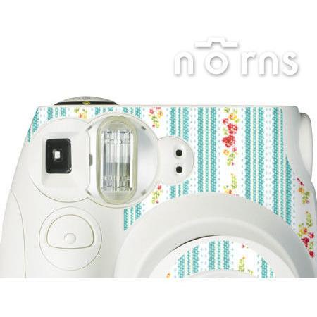 Norns  MINI7S專用 FUJIFILM日本富士原廠拍立得相機機身貼紙【WhiteFlowerstripe款】Norns