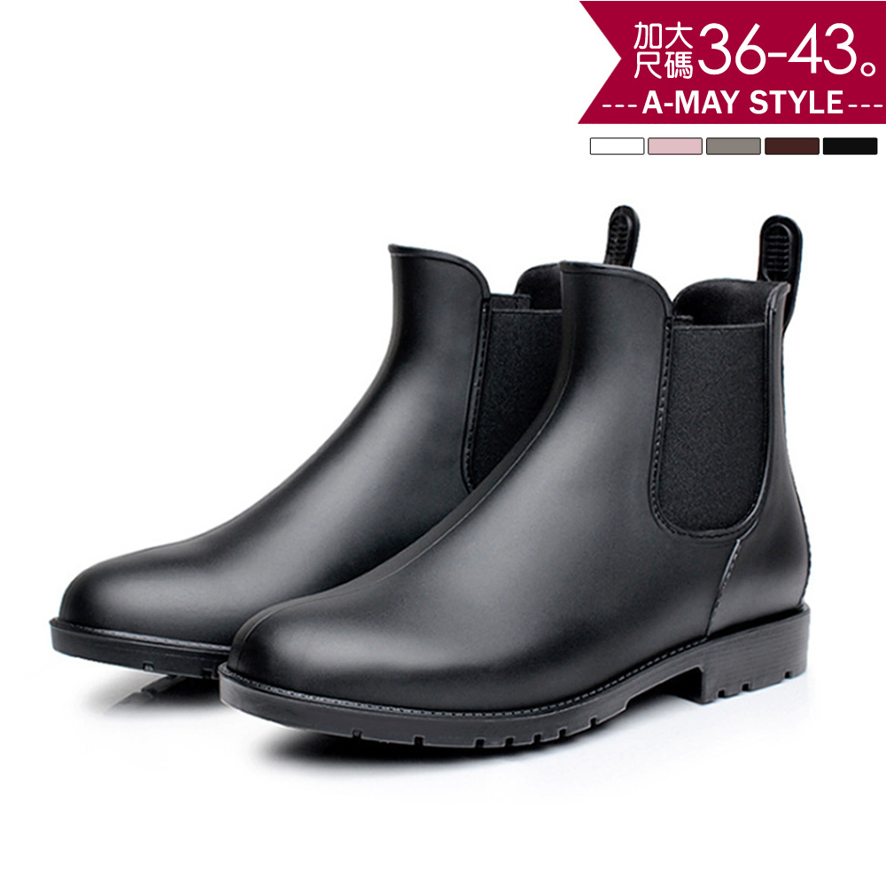 現貨.短靴-英倫拼接軟Q馬丁雨靴【XR10229】＊艾美時尚(特價品不退換)