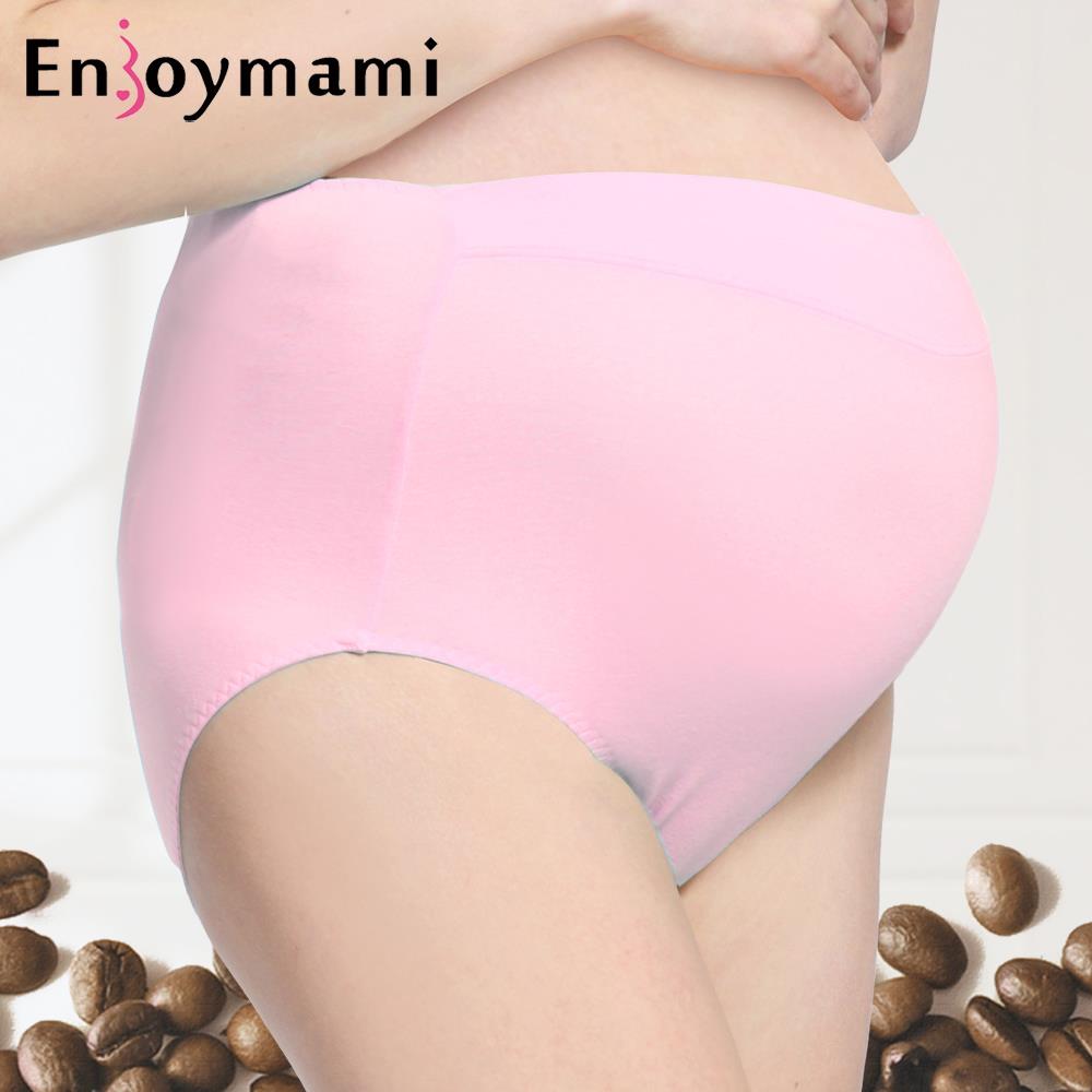 Enjoymami 科技機能超彈性咖啡紗抑菌孕婦/高腰內褲-淺粉 H-IS1408003-P0