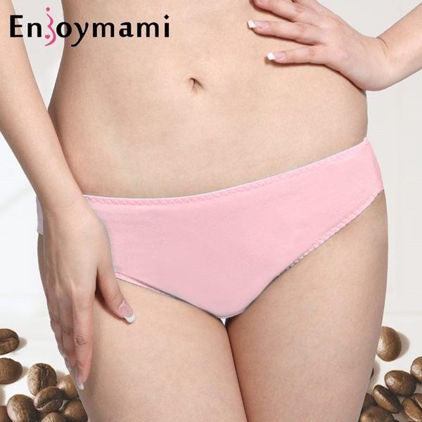 Enjoymami 科技機能超彈性咖啡紗抑菌孕婦/低腰內褲-柔美粉  H-IS1408001-P0