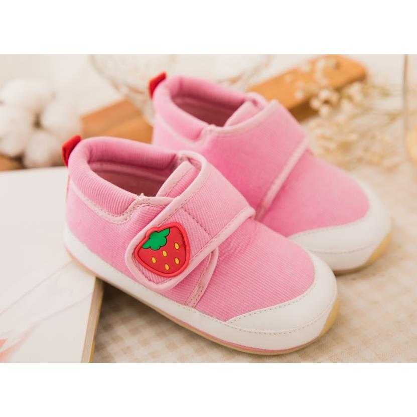 【NikoKids】軟膠底小童鞋/運動鞋(SG487)粉色草莓 14/15公分