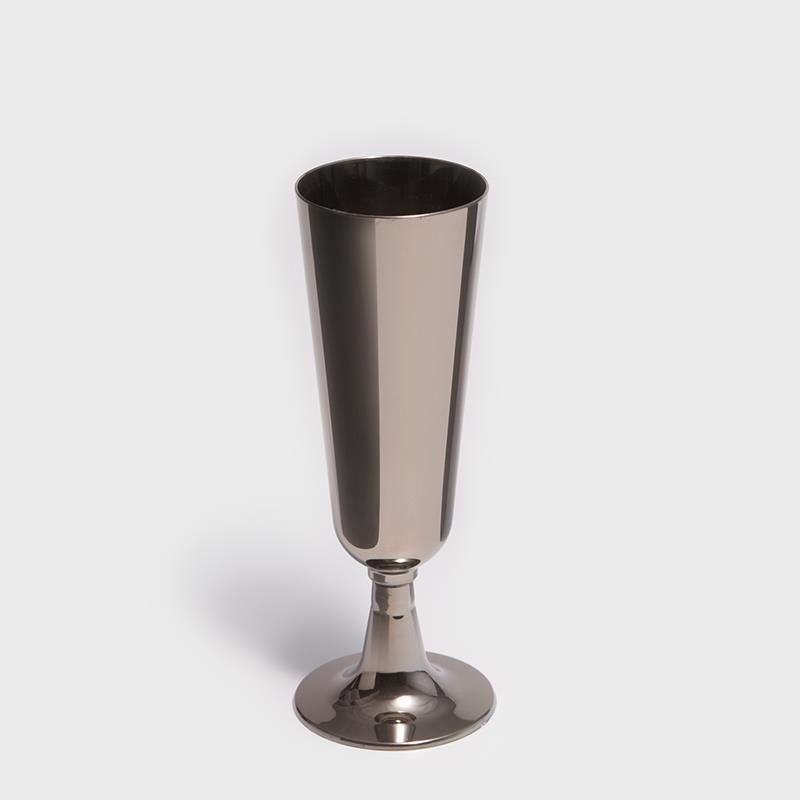 歐式 都會經典 160ml 真空鍍色塑膠杯｜霧鎳黑｜六入組