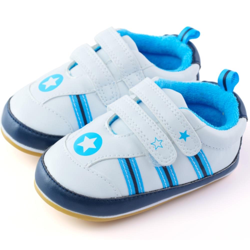 【NikoKids】軟Q底學步鞋(SG504)藍色星星