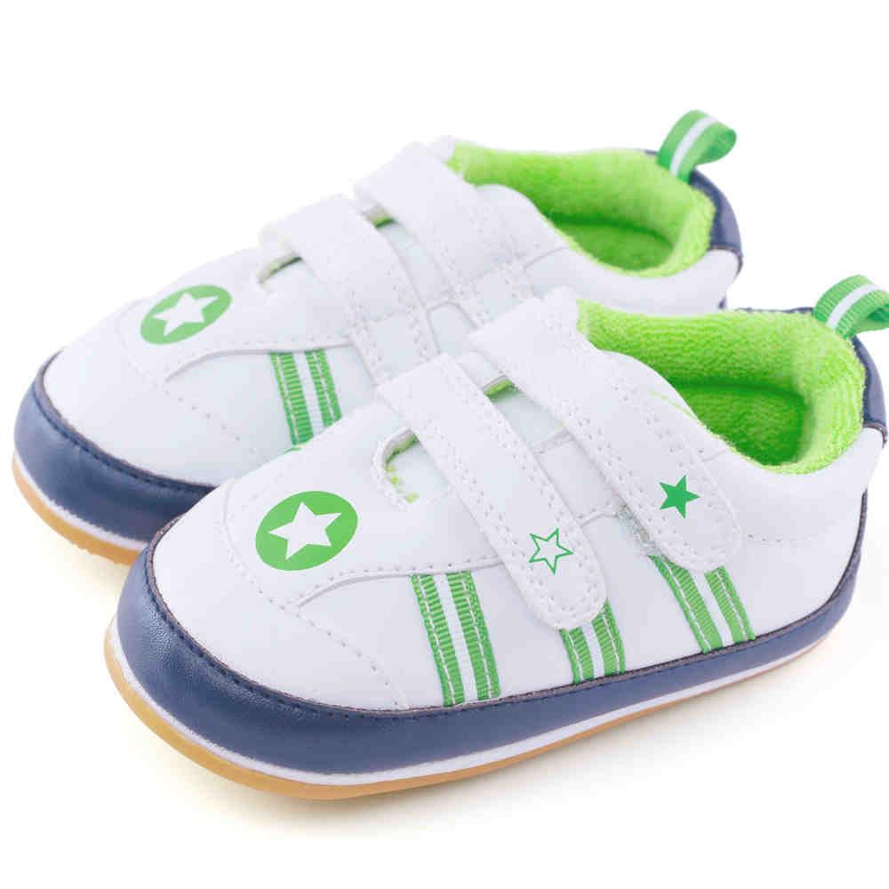 【NikoKids】軟Q底學步鞋(SG505)綠色星星