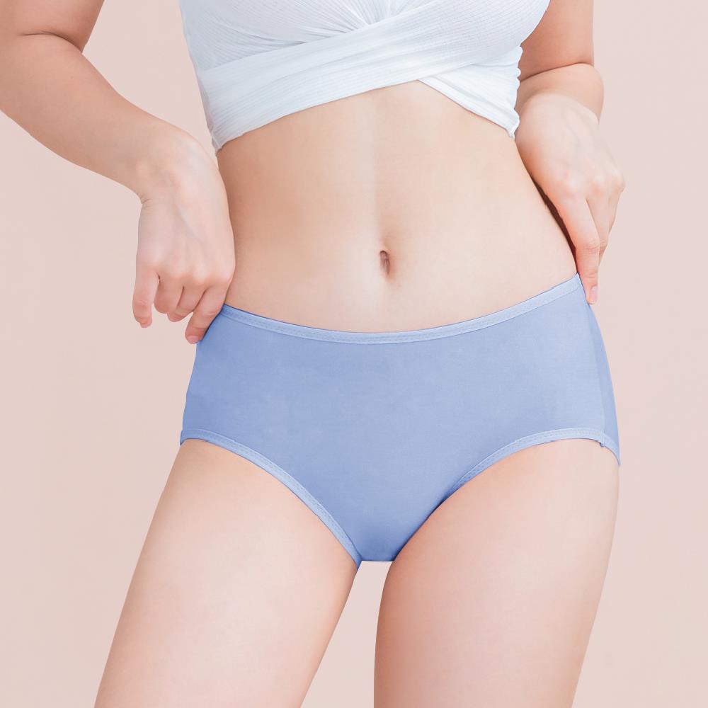 【可蘭霓Clany】台灣製蠶絲蛋白親膚 M-XL內褲(群青藍 2152-52)環保安心染劑