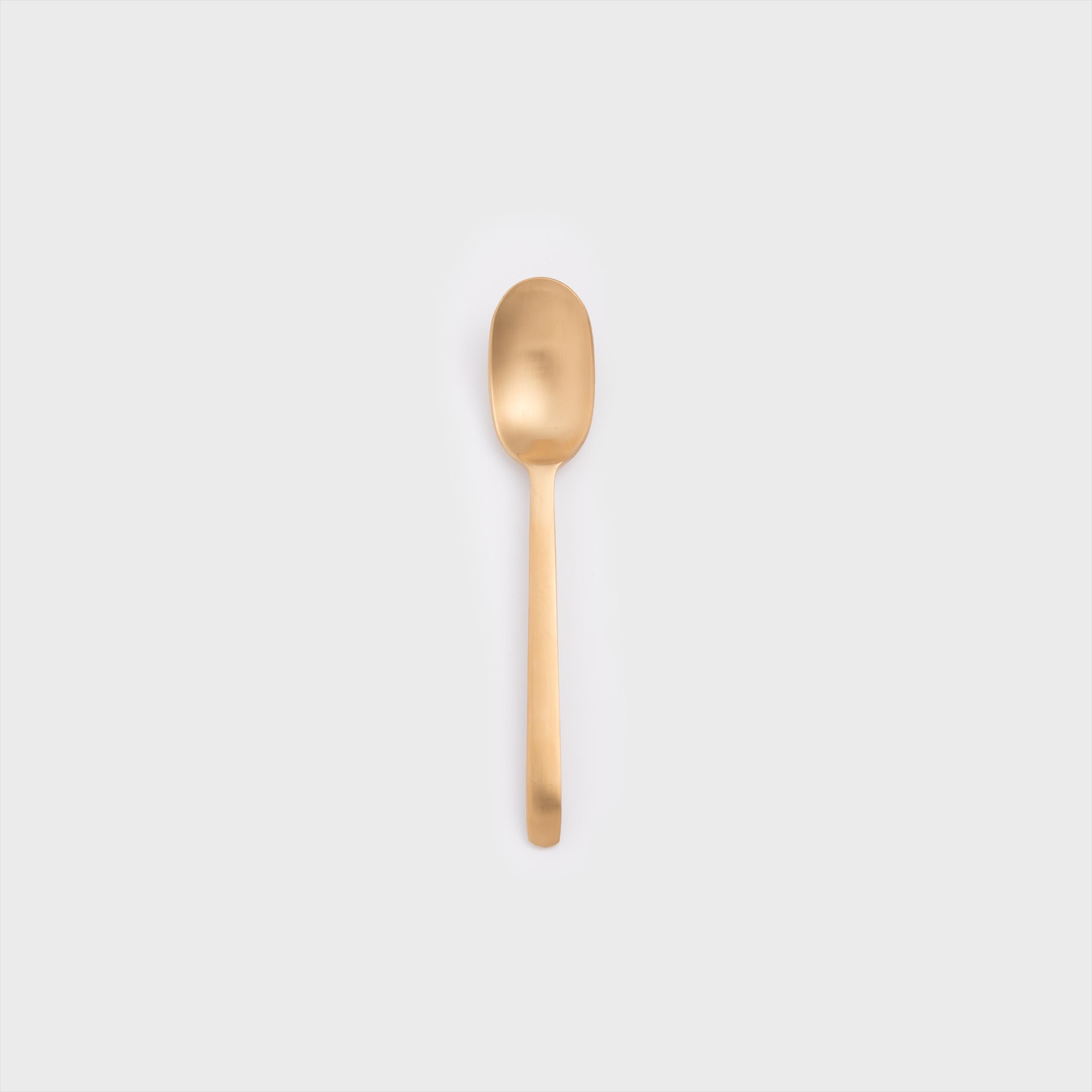 歐式 簡約潮流 20.1cm 不銹鋼主餐匙│霧金│單品
