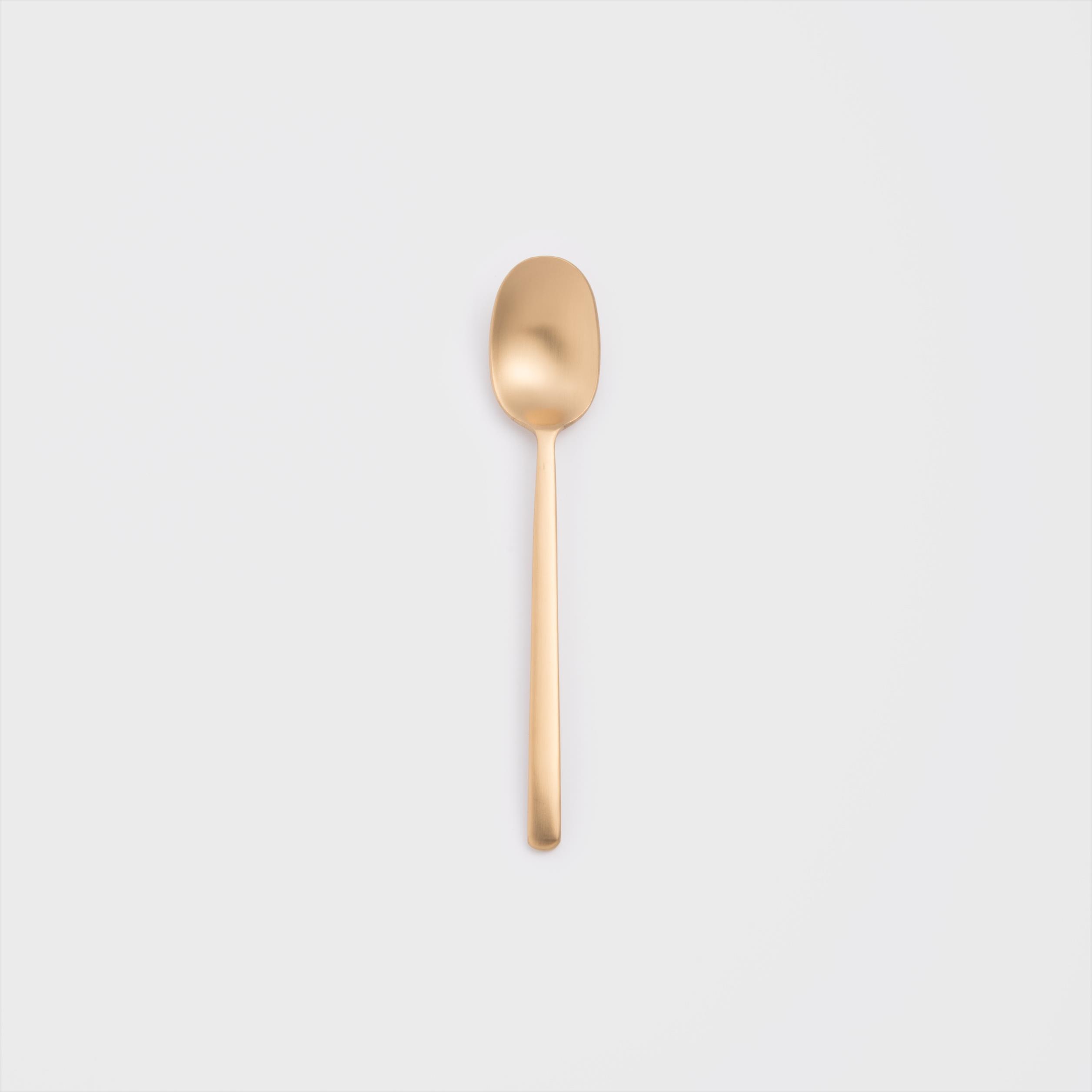 歐式 簡約潮流 13.4cm 不銹鋼小匙│霧金│單品