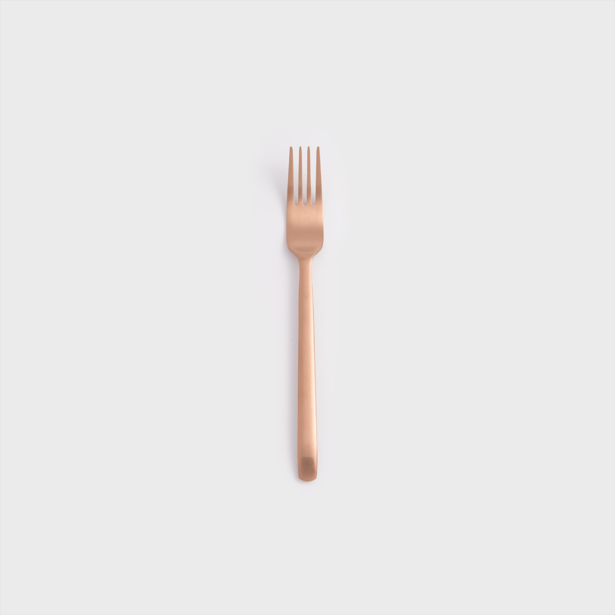 歐式 簡約潮流 20.6cm 不銹鋼主餐叉│玫瑰金│單品