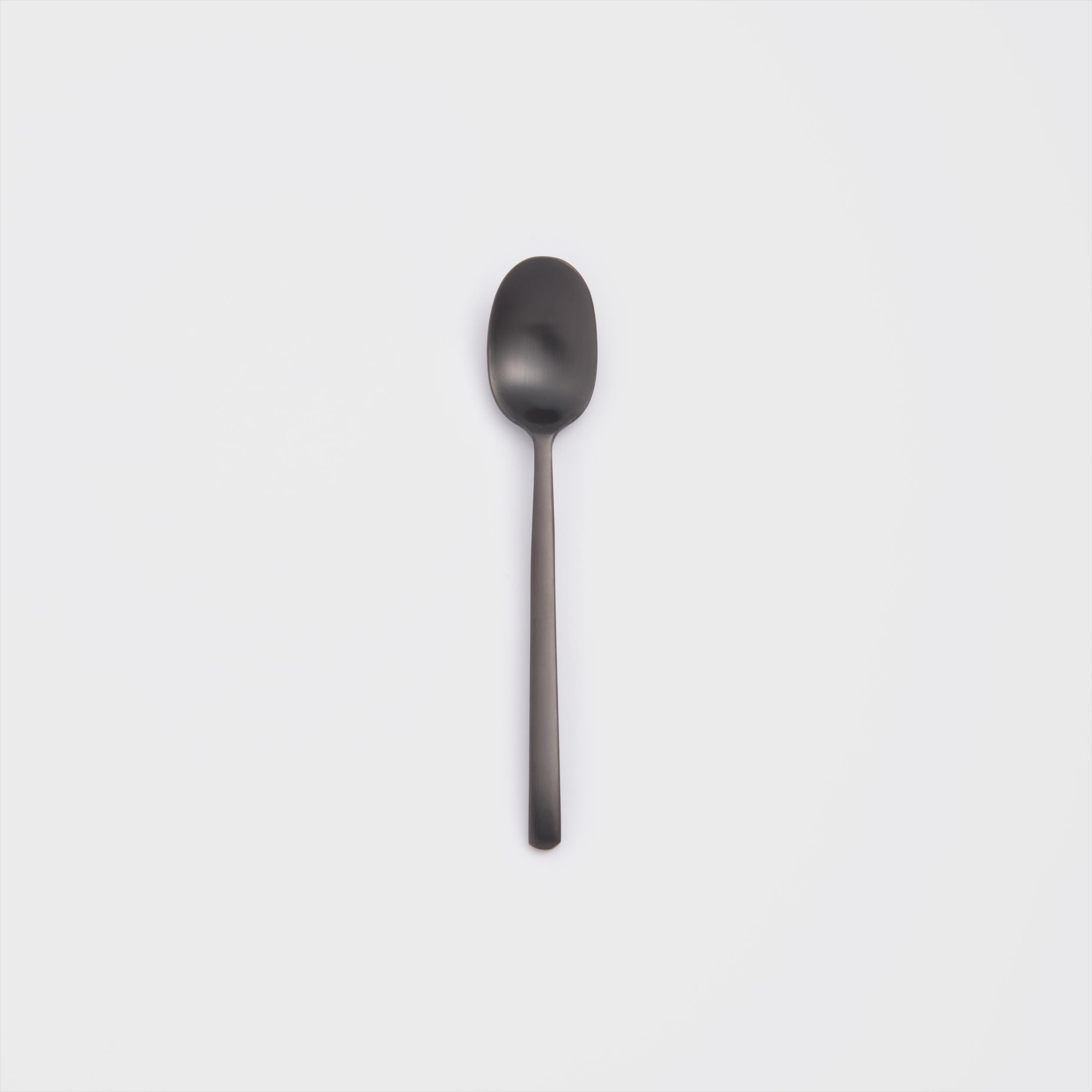歐式 簡約潮流 13.4cm 不銹鋼小匙│霧黑│單品