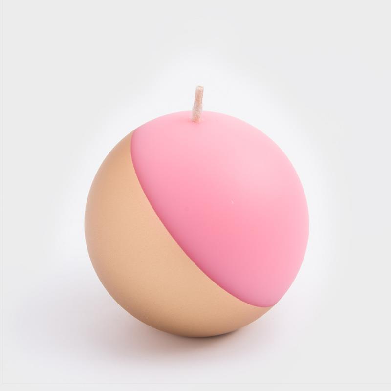 歐式 純色漫金 7cm 球形蠟燭│茱萸粉 WS