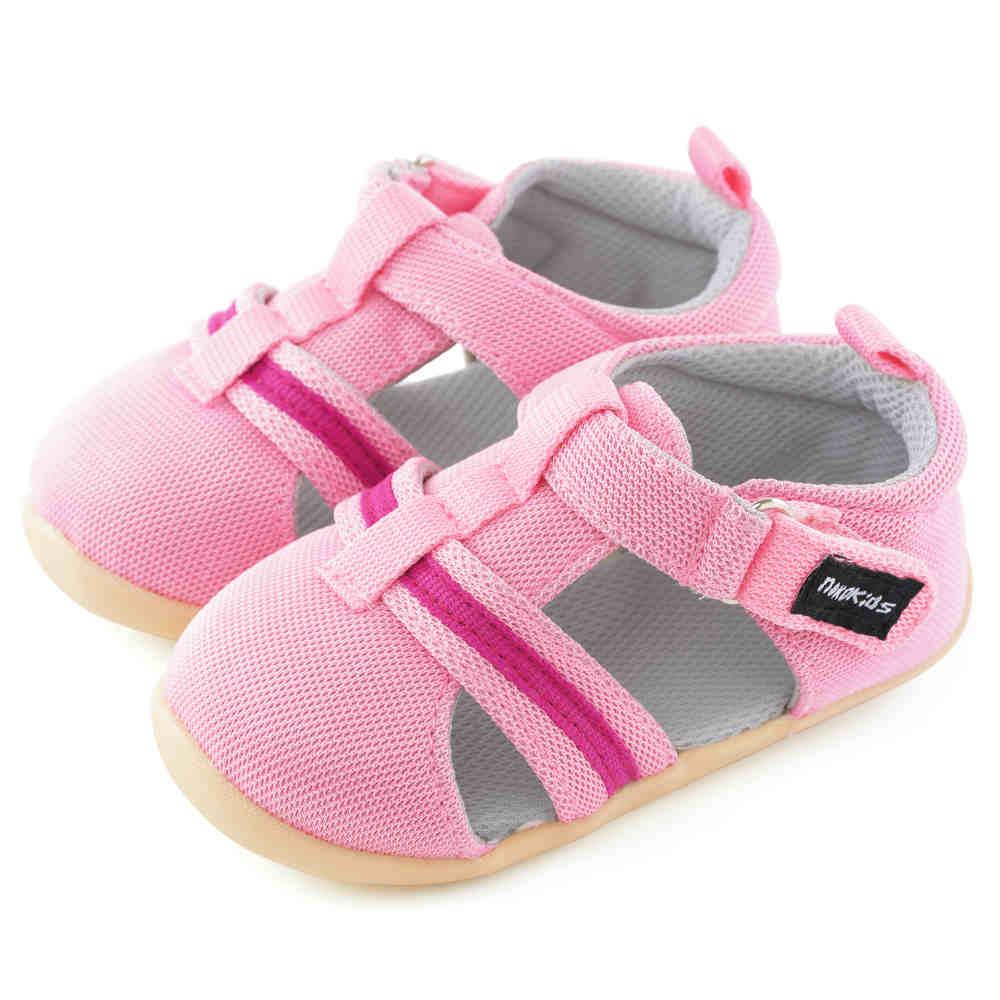【NikoKids】TPR膠底網狀涼鞋(SG527)粉色【舒適透氣四季皆宜】
