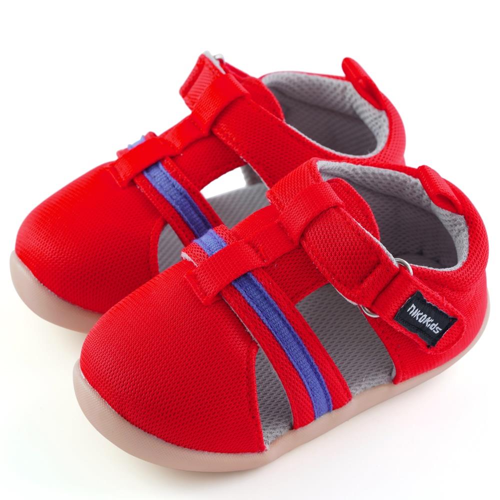 【NikoKids】TPR膠底網狀涼鞋(SG526)紅色【舒適透氣四季皆宜】