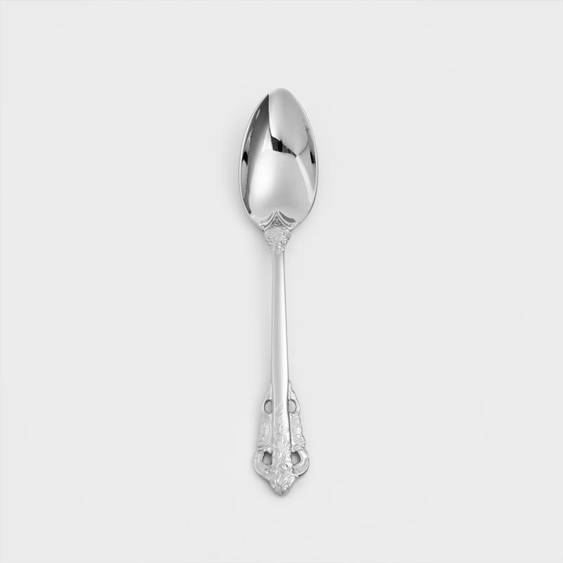 歐式 復古雕刻 15cm 不銹鋼小匙│閃銀│單品