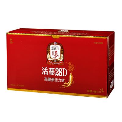 【正官庄】活蔘28D活力飲100ml*10入/箱