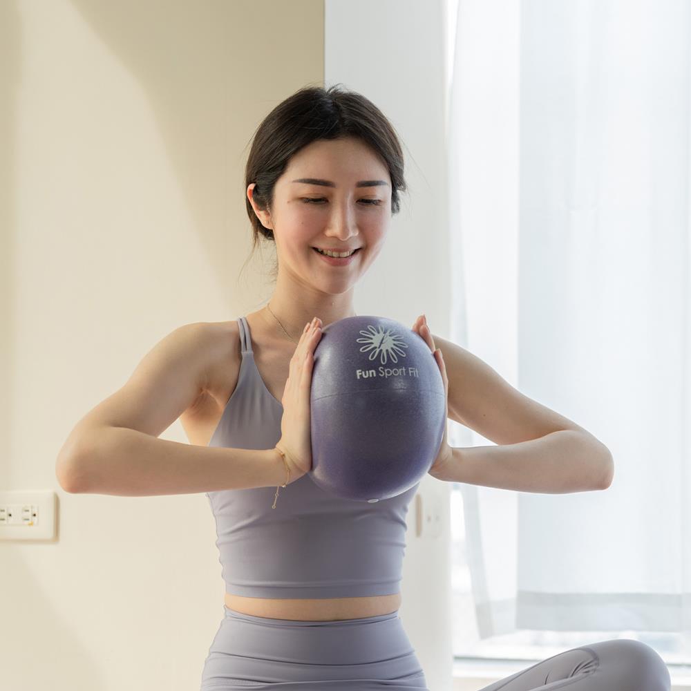 小麗莎瑜珈極球25cm-紫(吸管式-2顆)骨盤球/chi ball/ 彈力球/韻律球-Fun Sport fit