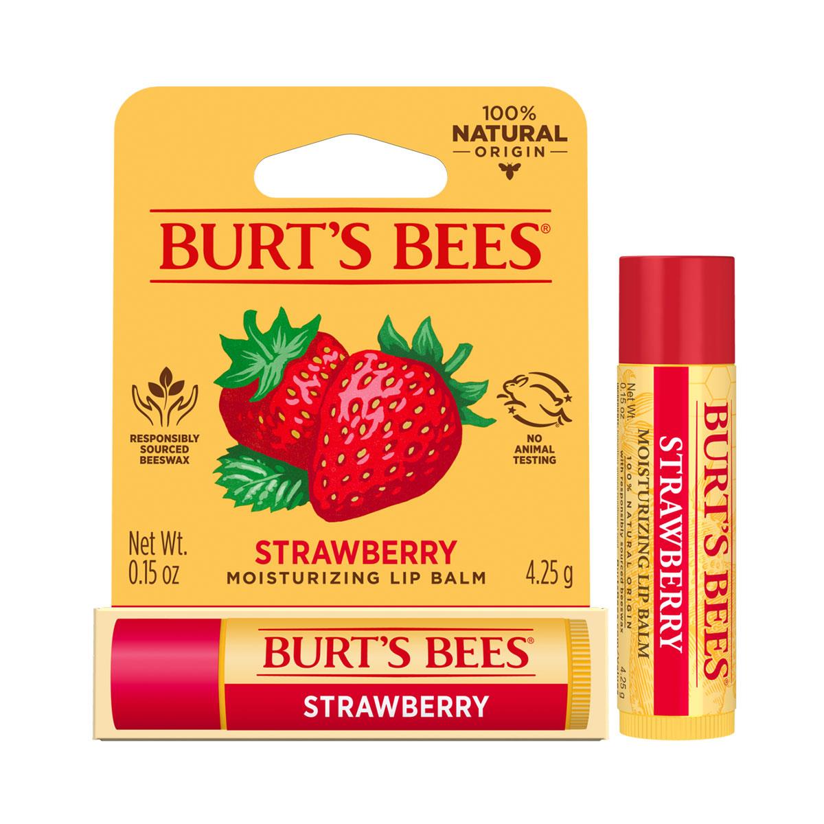 【任二入$299】｜Burt’s Bees 草莓護唇膏4.25g