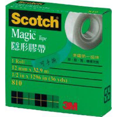 3M  紙盒隱型膠帶 1/2＂ 810