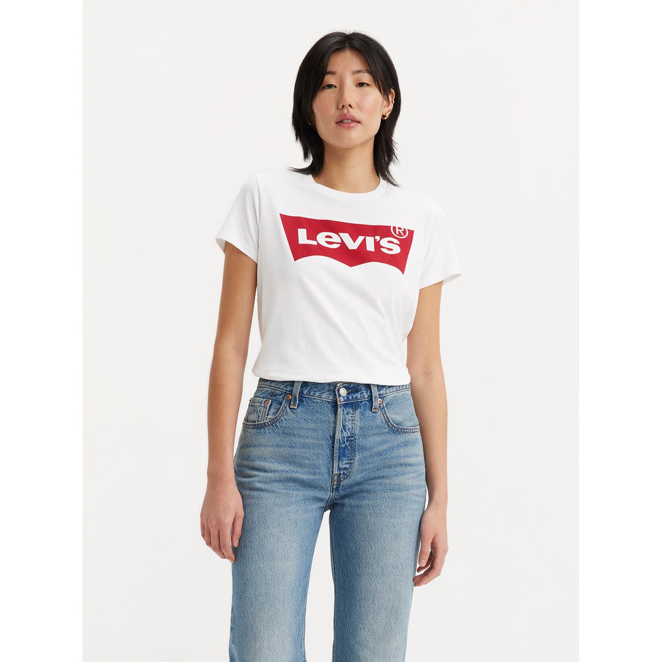 Levis 女款短袖T恤/ 經典Logo / 修身版型白人氣新品| 熱銷推薦| LEVI'S