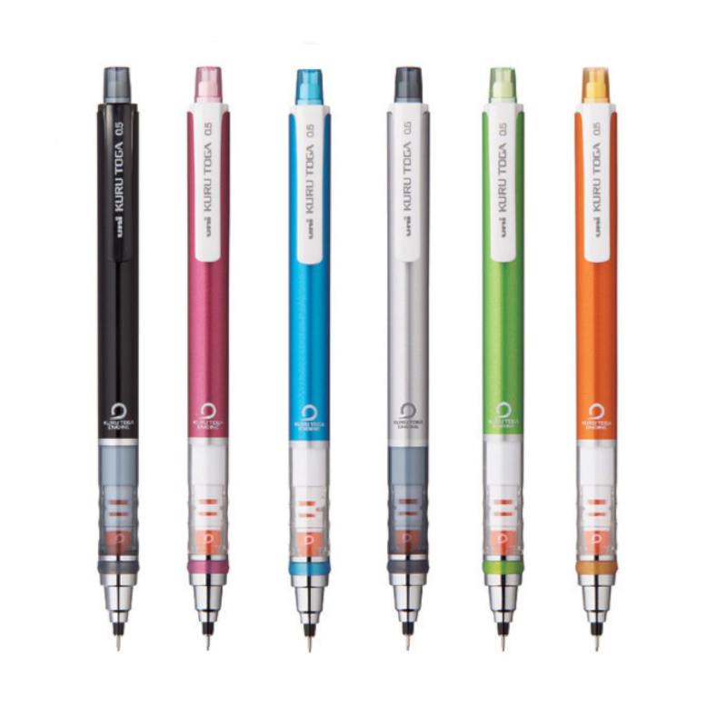 Uni三菱 KURU TOGA 360度自動旋轉鉛筆 M5-450  0.5-桔/綠桿/粉紅/黑/銀/藍桿